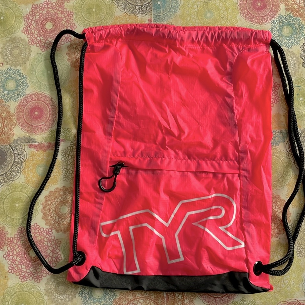 TYR Bright Pink Draw String Backpack - NWOT - Picture 4 of 9